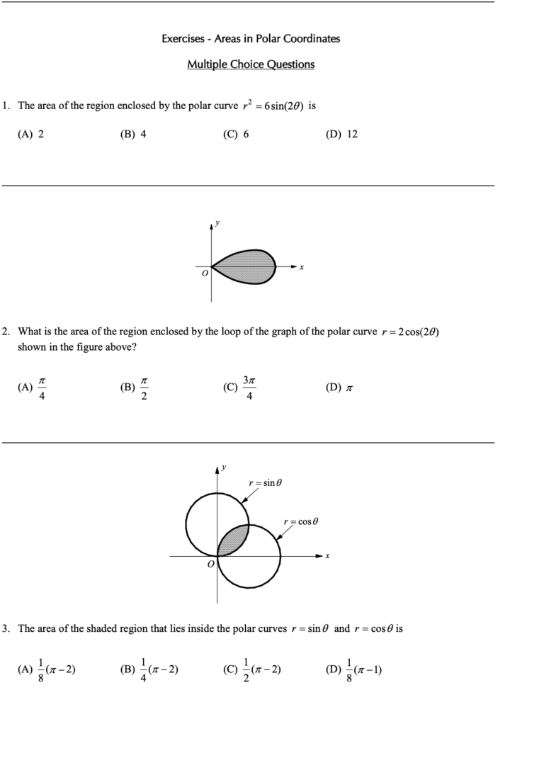 Areas in Polar Coordinates